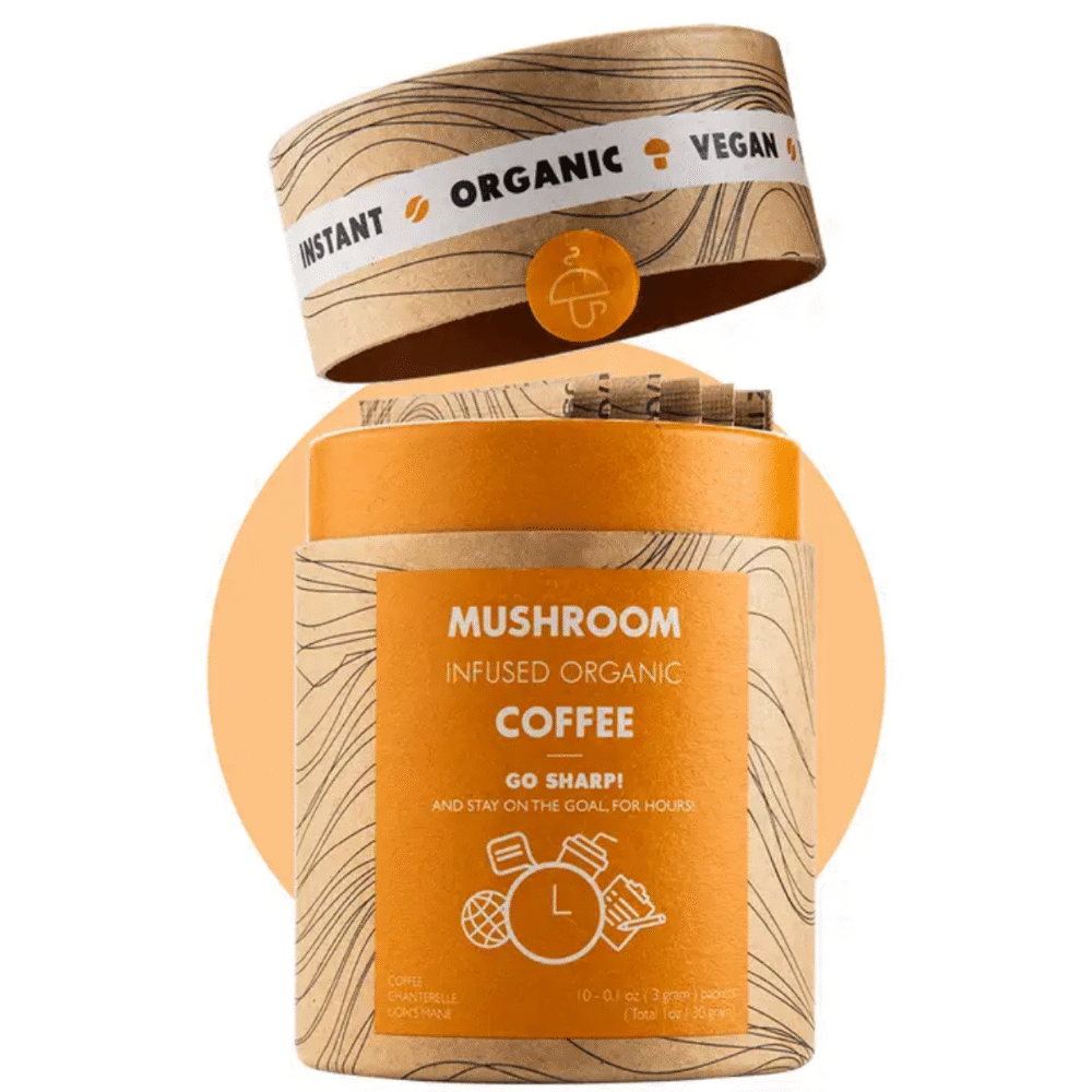 Go Sharp Mushroom Coffee with Chanterelle and Lion's Mane